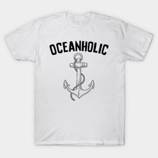 Awesome Oceanholic - Nautical anchor Gift Idea for beach Lovers T-Shirt